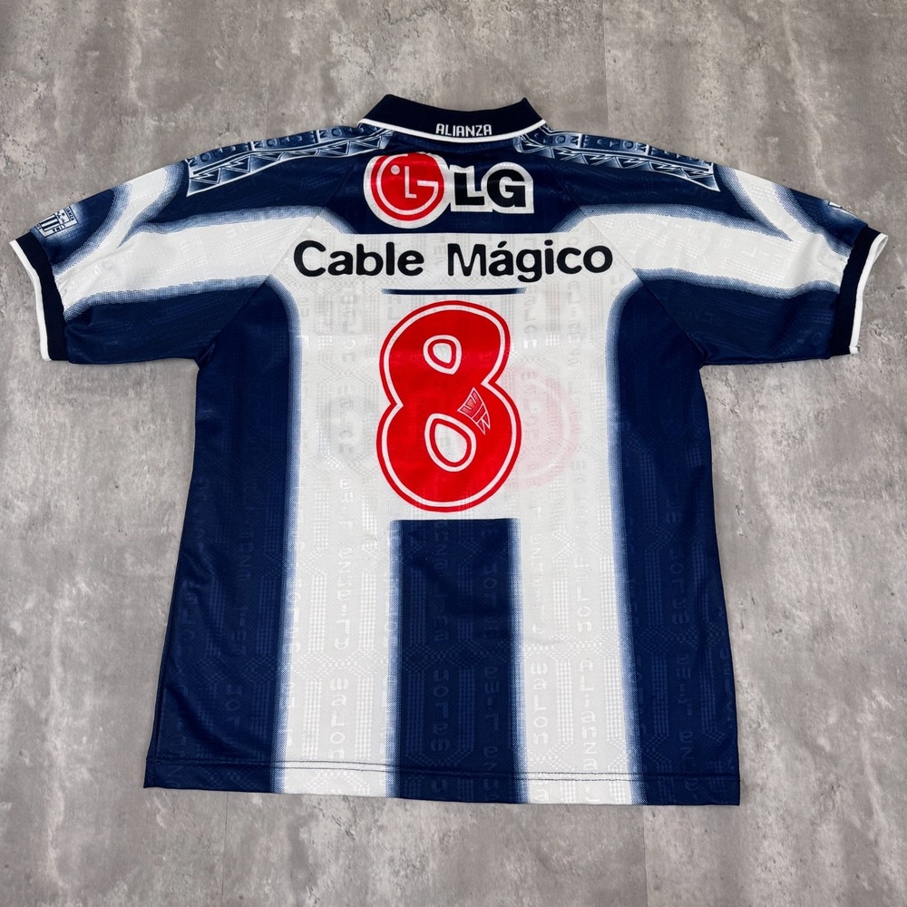 Vintage Alianza Lima Jersey Mens L Walon LG Cable Magico Peru Soccer #8 90s - Picture 5 of 8